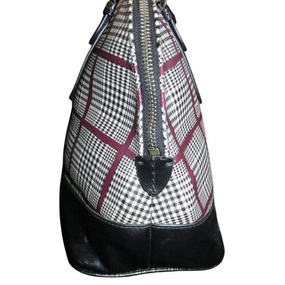 Coach 2014 Peyton Glen Plaid Printed Dome Cora Leather Satchel & Matching Wallet - Picture 4 of 16